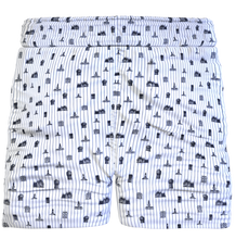 Load image into Gallery viewer, Bermuda Pantaloncino Rigato Milano 100% Cotone Shorts 2 tasche laterali Made in Italy
